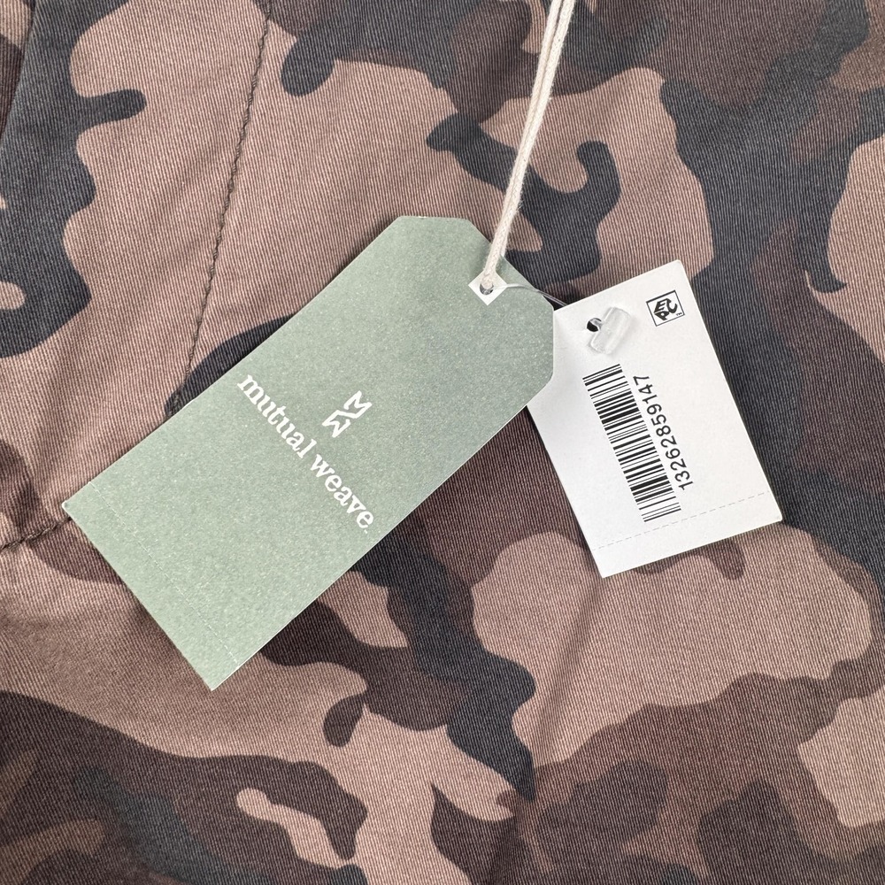 Mutual Weave Pants Mens 32x30 Brown Camo Slim Fit Officer Chino Stretch NEW - Picture 4 of 10